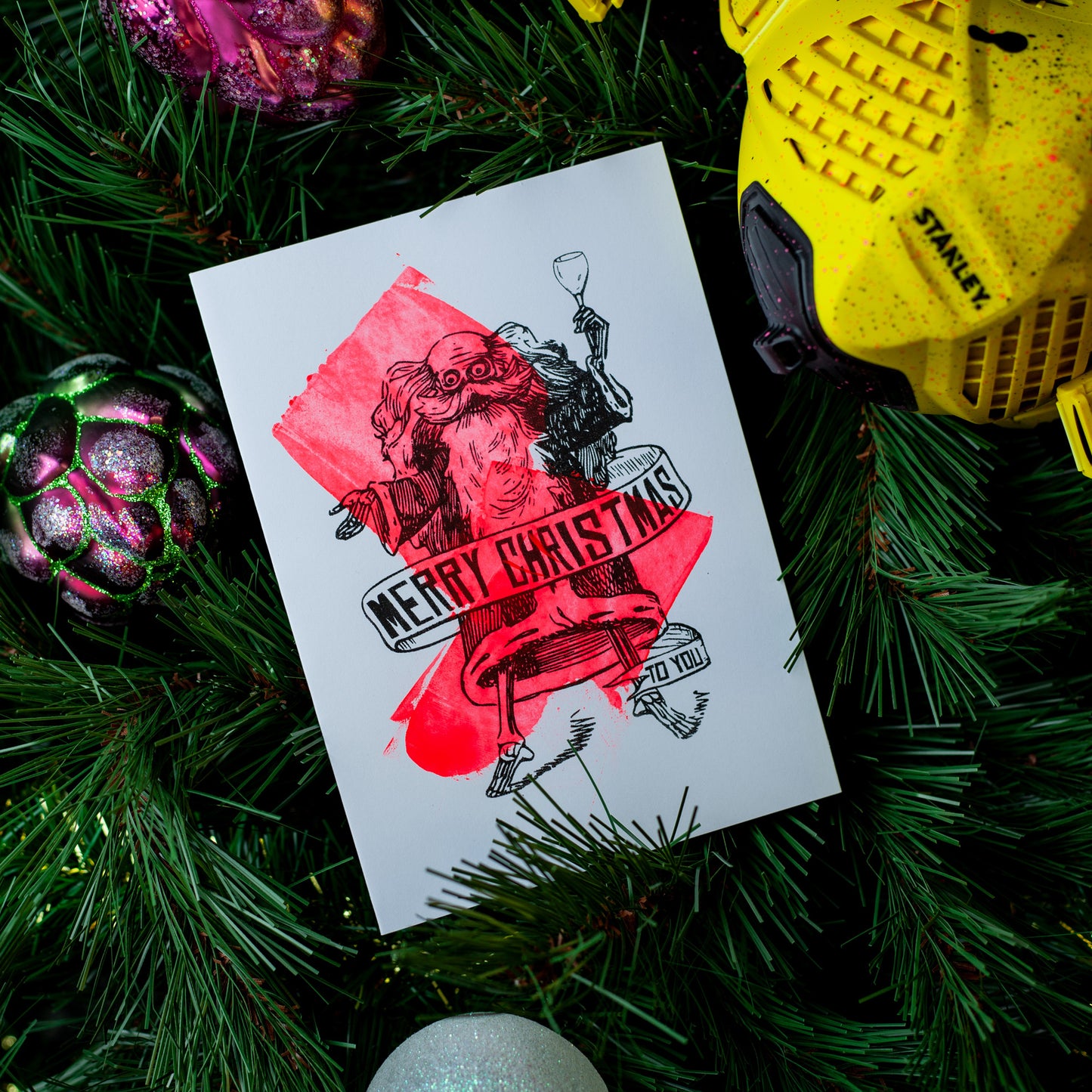 Screenprinted Christmas Cards | SANTA
